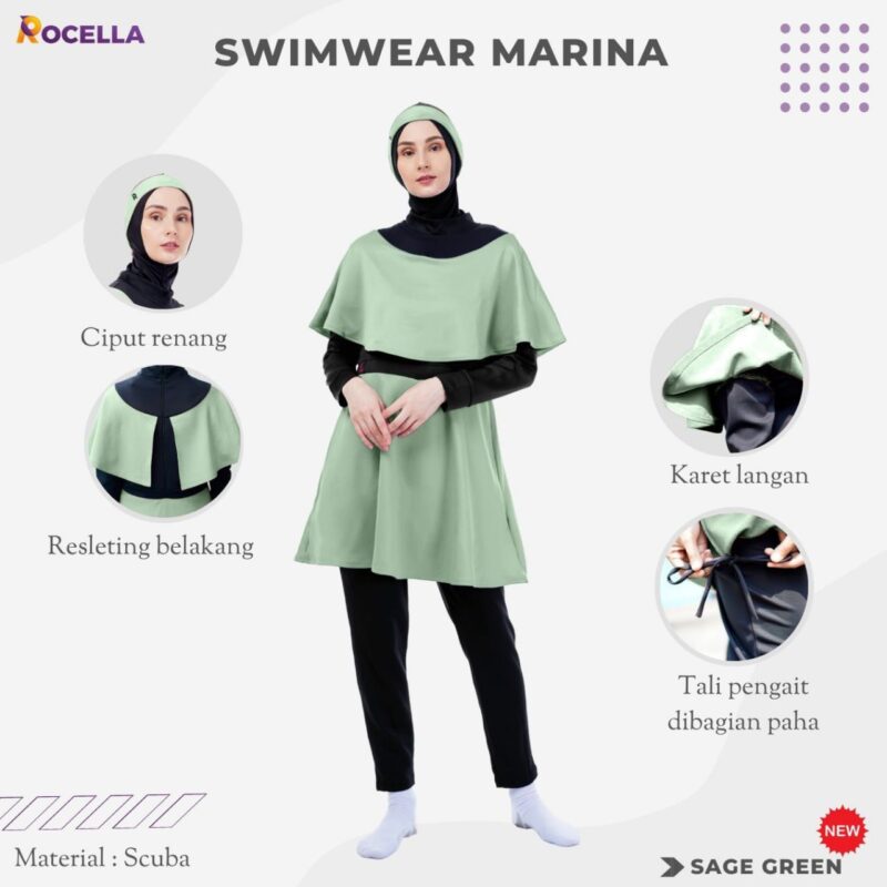 ROCELLA - SWIMWEAR MARINA SAGE GREEN