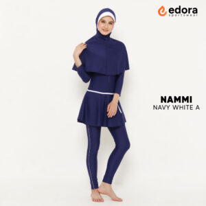 EDORASPORTS - NAMMI SWIMWEAR NAVY WHITE A