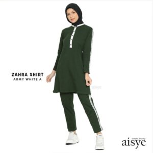 AISYE - ZAHRA SHIRT ARMY WHITE A