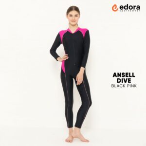 EDORASPORTS - ANSELL DIVE SWIMSUIT BLACK PINK