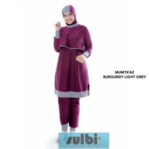 SULBI - MUMTAAZ BURGUNDY LIGHT GREY