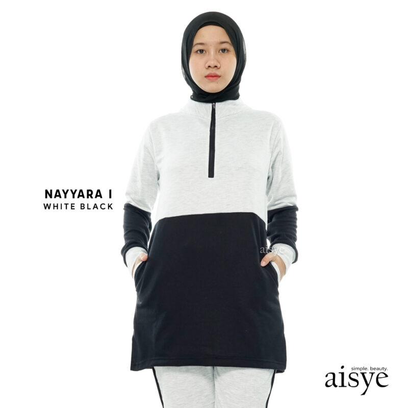 AISYE - NAYYARA SPORTS I WHITE BLACK
