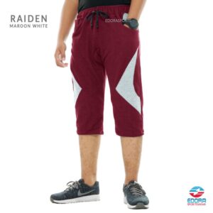 EDORASPORTS - BICYCLE PANTS RAIDEN MAROON WHITE