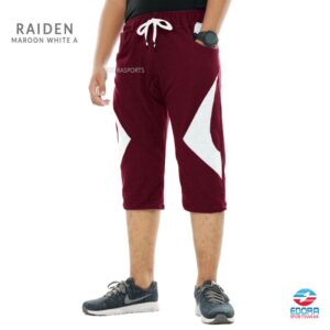 EDORASPORTS - BICYCLE PANTS RAIDEN MAROON WHITE A