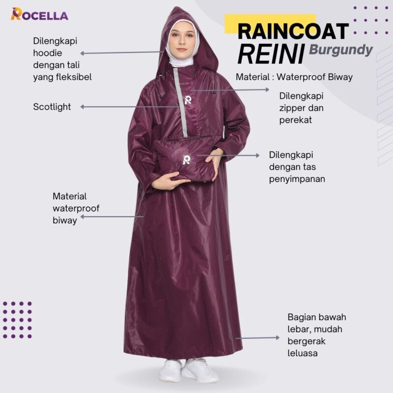 ROCELLA - RAINCOAT REINI BURGUNDY