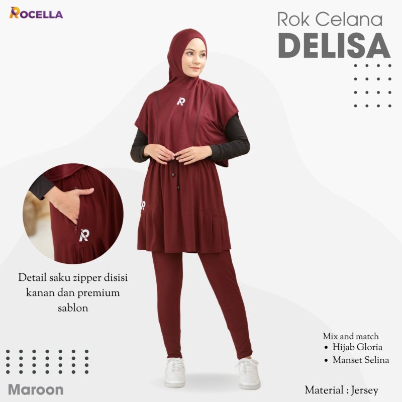 ROCELLA - ROK CELANA DELISA MAROON