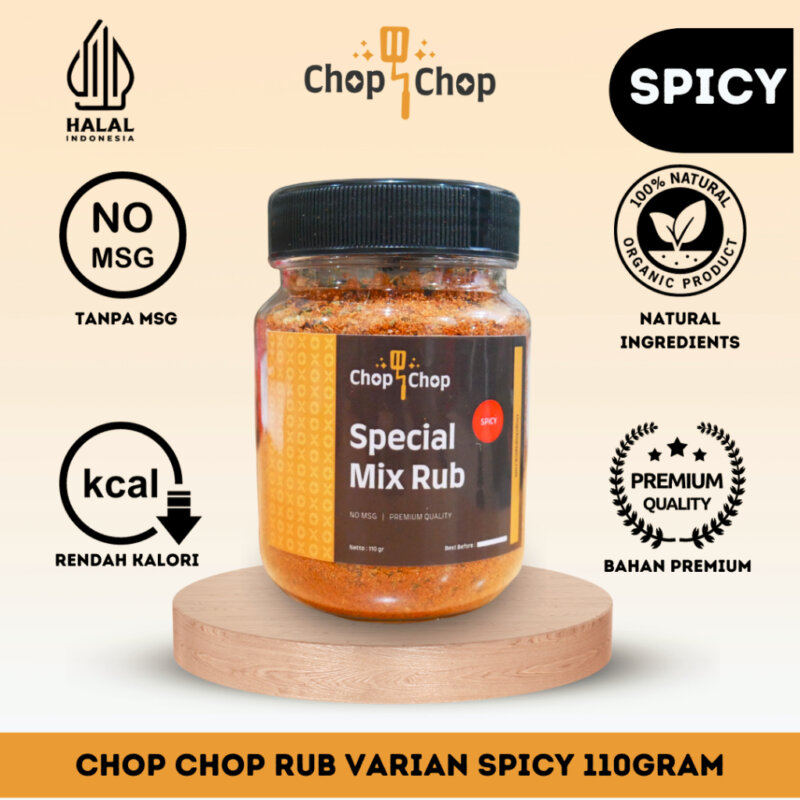 Chopchop Rub Kombinasi 3 Varian - Ori, Curry, Spicy Bumbu Marinasi Rendah Kalori