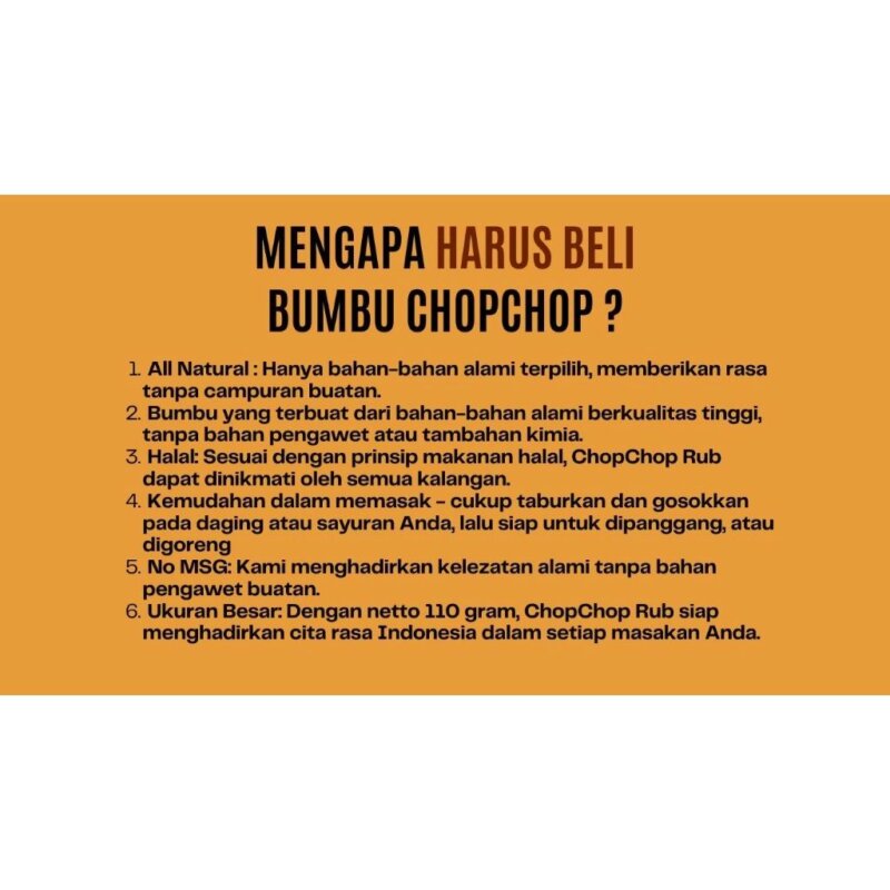 Chopchop Rub Kombinasi 3 Varian - Ori, Curry, Spicy Bumbu Marinasi Rendah Kalori