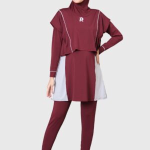 ROCELLA - SWIMWEAR MARBELLA DARK MAROON